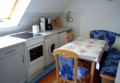 Küche/Küchenzeile in der Unterkunft Apartment kleine Robbe