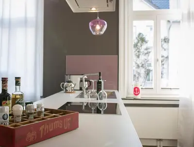 Küche/Küchenzeile in der Unterkunft Seaside Apartments Austernbank