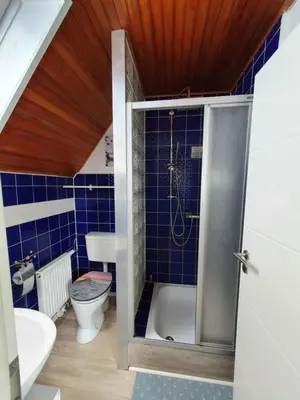 Ein Badezimmer in der Unterkunft Ferienhäuser Seemannsgarn