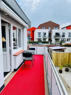 Ein Balkon oder eine Terrasse in der Unterkunft Fischerbude