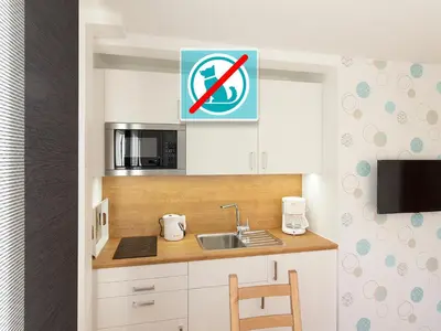 Küche/Küchenzeile in der Unterkunft CuxDuHier