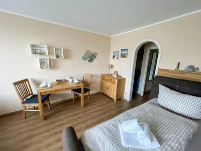 Ein Sitzbereich in der Unterkunft Urlaub in 1. Strandreihe