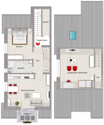 Grundriss der Unterkunft Appartement Stader Str. 3