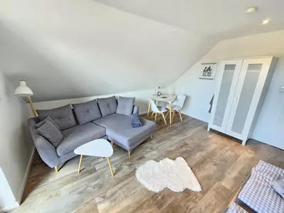 Ein Sitzbereich in der Unterkunft Appartementhaus Kogge Wohnung 7