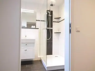 Ein Badezimmer in der Unterkunft Appartementhaus Kogge Wohnung 10