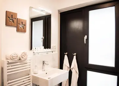 Ein Badezimmer in der Unterkunft Strandbude