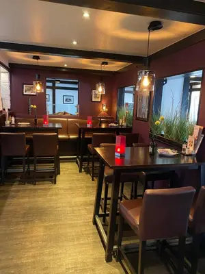 Ein Sitzbereich in der Unterkunft Hotel Gasthof Zur Post