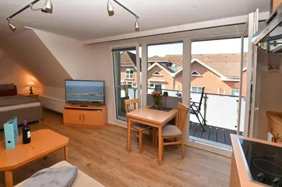 TV/Unterhaltungsangebot in der Unterkunft Ferienwohnung NORDIA Allee und See