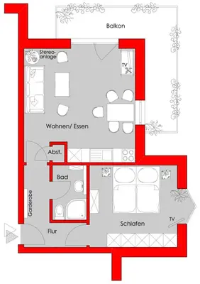 Grundriss der Unterkunft Residenz Albatros