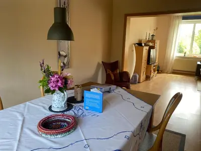 Ein Sitzbereich in der Unterkunft Altes Pastorenhus - Land und Meer