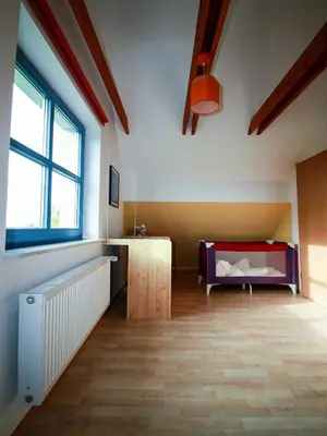 Ein Bett oder Betten in einem Zimmer der Unterkunft Ferienhaus Sören