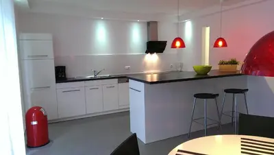 Küche/Küchenzeile in der Unterkunft dat witte hus 1