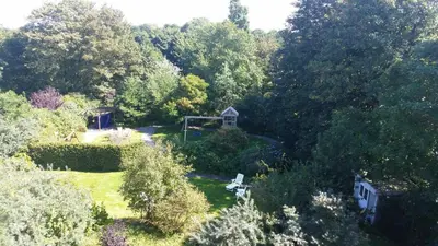 Ein Garten an der Unterkunft Ferienwohnungen Auf der Düne