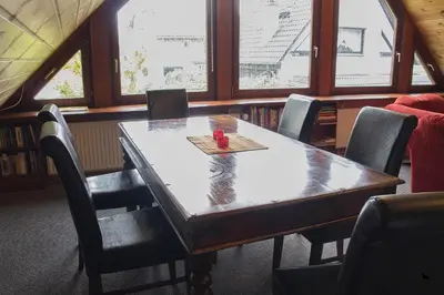 Ein Sitzbereich in der Unterkunft Die Lütte Krabbe