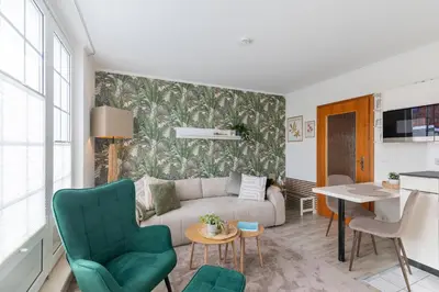 Ein Sitzbereich in der Unterkunft Fischerhus Wohnung 4