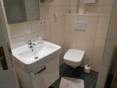 Ein Badezimmer in der Unterkunft Muschelsucher