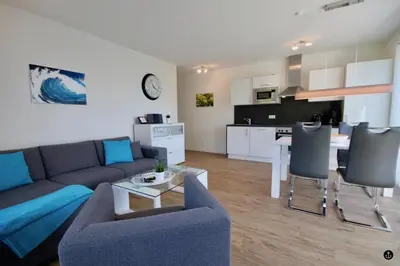 Küche/Küchenzeile in der Unterkunft Quartier Hohe Geest 22
