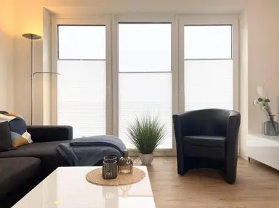 Ein Sitzbereich in der Unterkunft Quartier Hohe Geest 2