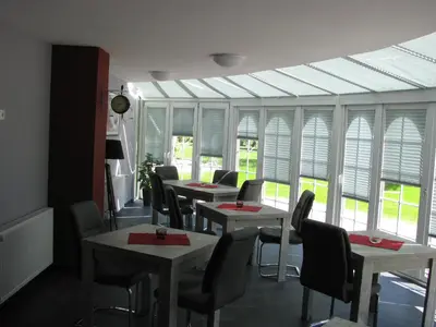 Ein Sitzbereich in der Unterkunft Gästequartier Schlummerkasten