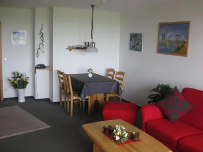 Ein Sitzbereich in der Unterkunft Residenz 08
