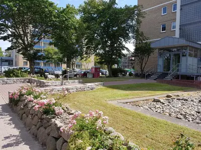 Ein Garten an der Unterkunft Büsum Nordseestraße 5 EG FeWo