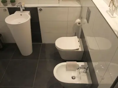 Ein Badezimmer in der Unterkunft Ferienwohnung mit Seeischt im Haus Frische Brise 05.10
