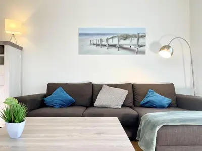Ein Sitzbereich in der Unterkunft Quartier Hohe Geest 19