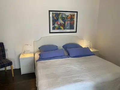 Ein Bett oder Betten in einem Zimmer der Unterkunft Apartmenthaus am Watt Büsum