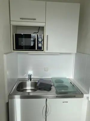 Küche/Küchenzeile in der Unterkunft Apartmenthaus am Watt Büsum