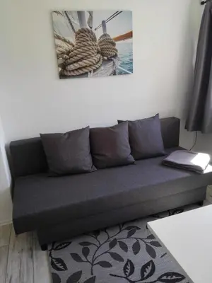 Ein Sitzbereich in der Unterkunft Ferienwohnung Strandzeit Cuxhaven