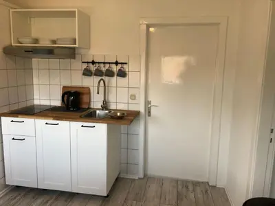 Küche/Küchenzeile in der Unterkunft Ferienwohnung Strandzeit Cuxhaven