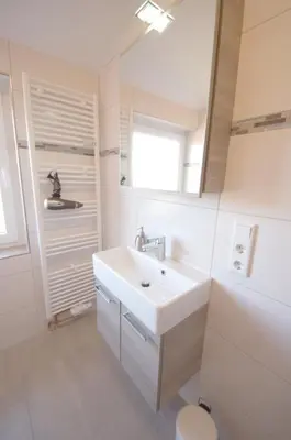 Ein Badezimmer in der Unterkunft Appartementhaus Nige Ooge Ferienwohnung Nr. 12