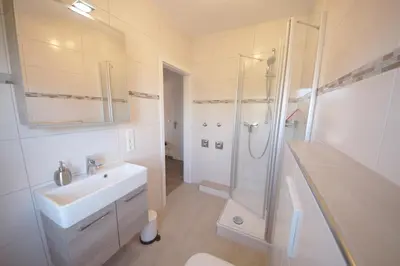 Ein Badezimmer in der Unterkunft Appartementhaus Nige Ooge Ferienwohnung Nr. 12