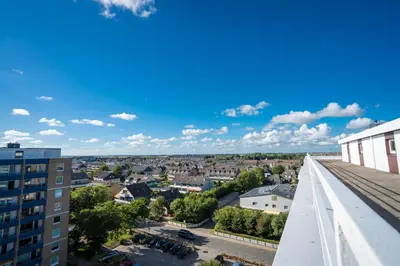 Ein allgemeiner Blick auf Büsum oder ein Stadtblick von der Ferienwohnung aus
