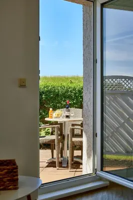Ein Balkon oder eine Terrasse in der Unterkunft Haus Pamir - Fewo 20