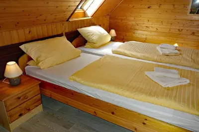 Ein Bett oder Betten in einem Zimmer der Unterkunft Wattschnecke