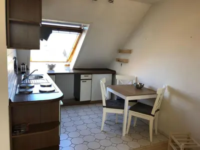 Küche/Küchenzeile in der Unterkunft Ferienwohnung Op'n Rugenbarg 70