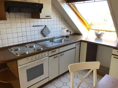 Küche/Küchenzeile in der Unterkunft Ferienwohnung Op'n Rugenbarg 70