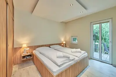 Ein Bett oder Betten in einem Zimmer der Unterkunft Haus Scharhörn-Riff - Fewo 17