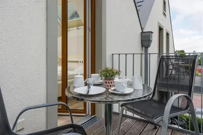 Ein Balkon oder eine Terrasse in der Unterkunft Haus Scharhörn-Riff - Fewo 19