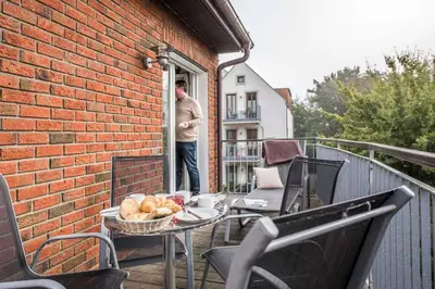 Ein Sitzbereich in der Unterkunft Haus Seemuschel - Fewo 5