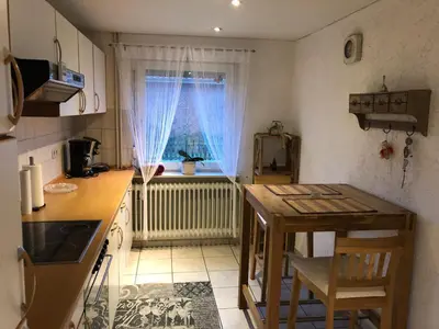 Küche/Küchenzeile in der Unterkunft Ferienhaus Nordseerobbe