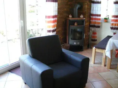 Ein Sitzbereich in der Unterkunft Chalet Belair Schmidt