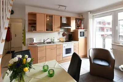 Küche/Küchenzeile in der Unterkunft Haus Hamburg