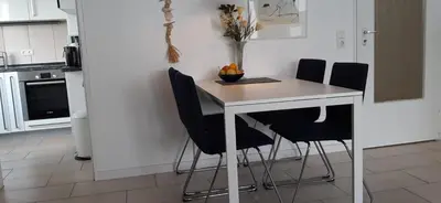 Küche/Küchenzeile in der Unterkunft Sahlenburger Strand FeWo 27