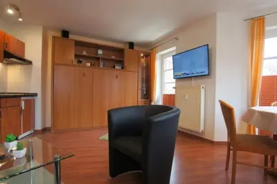 Küche/Küchenzeile in der Unterkunft Haus Elbe 1 Wohnung 18