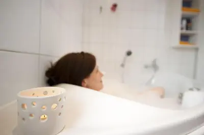 Ein Badezimmer in der Unterkunft Ferienhaus Jette