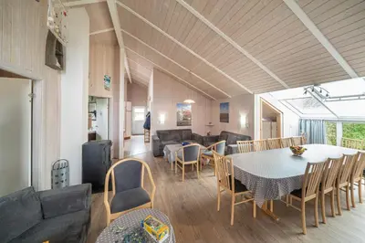 Ein Sitzbereich in der Unterkunft Ferienhaus Nordseeparadies