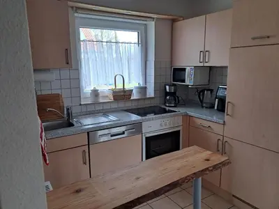 Küche/Küchenzeile in der Unterkunft Ferienhaus Strandperle