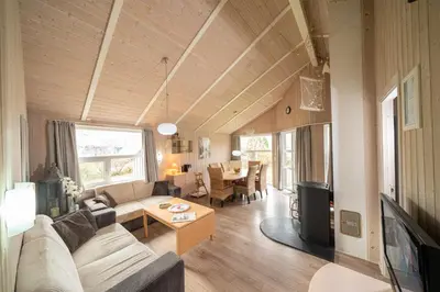 Ein Sitzbereich in der Unterkunft Ferienhaus Boldixum
